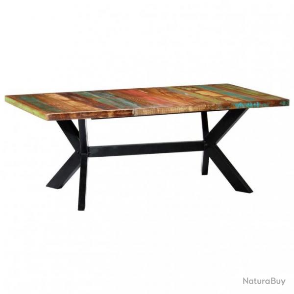 Table de salon salle  manger dner design 200 cm bois de rcupration solide 0902257