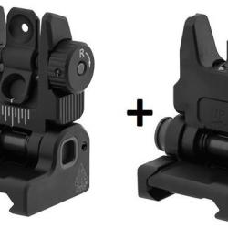 GUIDON ET CRAN DE MIRE FLIP UP AR15 / AR10 - PICATINNY