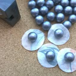 100 Balles ronde Calibre 50  .490 inch (roulées graphitées) du moule Pedersoli