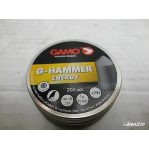 2196- PLOMB GAMO " G - HAMMER ENERGY " CAL.4.5 BOITE DE 200 - NEUF!!!!