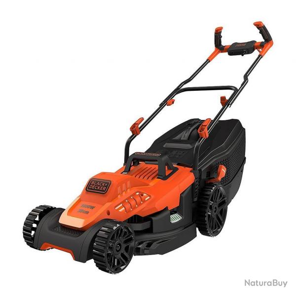 Black and Decker - Tondeuse filaire 38 cm 1600 W bac de 45 L pour 600 m - BEMW471BH-QS BLACK & DECK