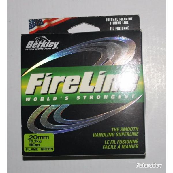 Promo: Tresse Berkley Fireline 0.20mm 13.2kg 110m flame green