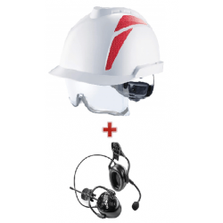 Pack casque de chantier et protection auditive à modulation sonore
