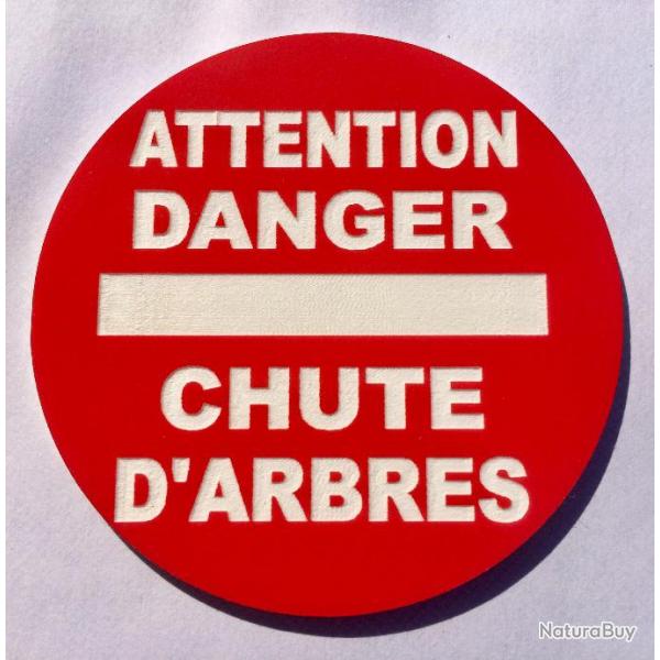 panneau ATTENTION DANGER CHUTE D'ARBRES  280 mm signaltique