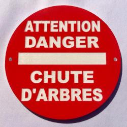 panneau ATTENTION DANGER CHUTE D'ARBRES Ø 200 mm signalétique