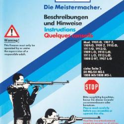 Mode d'emploi carabines Anschütz Match 1907 1909 1910 1911 1913 et 1808