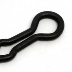 Attache  / Brass Mould Loops / N°1 / Black nickel / 100 pièces - Pikefishing