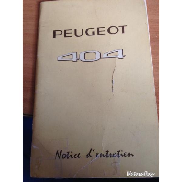 notice d'entretien peugeot 404