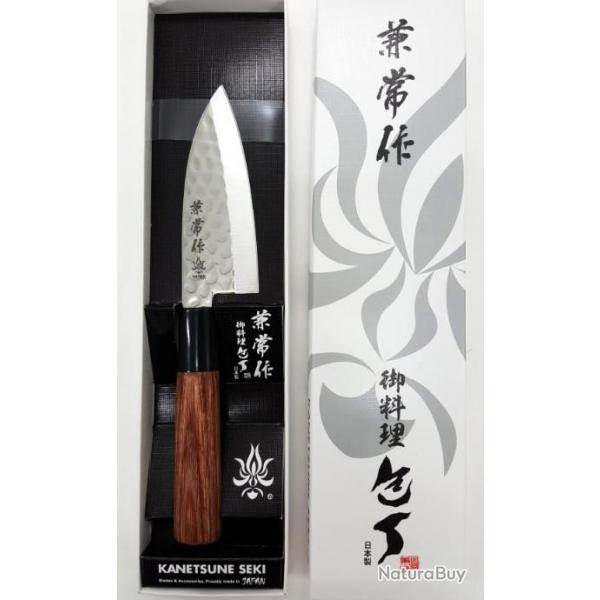 Couteau de Cuisine Kanetsune Ko-Deba Lame Acier DSR-1K6 Manche Bois Made In Japan KC956