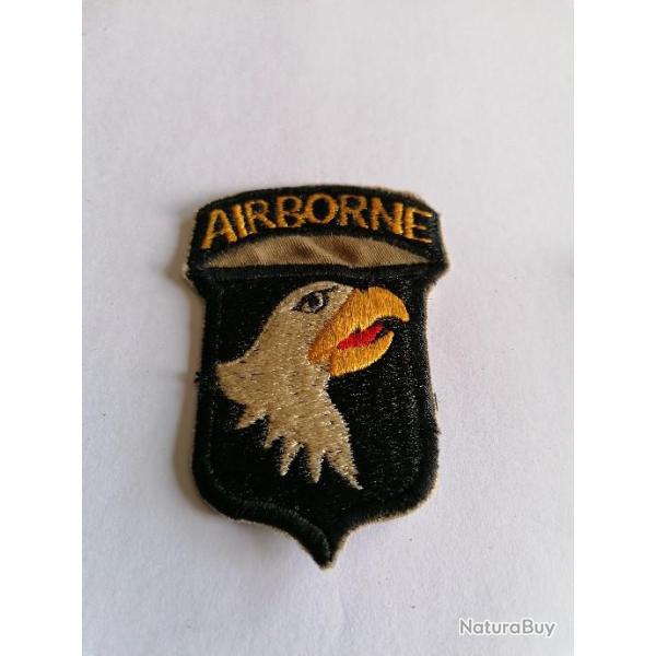 beau Patch armee us 101eme AIRBORNE tete droite ORIGINAL