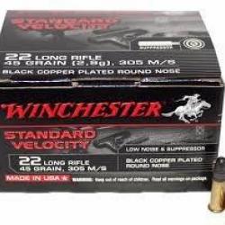 Munitions Winchester Standard Velocity .22 LR 45 gr par 235