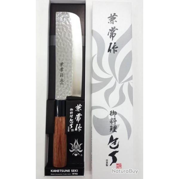 Couteau de Cuisine Kanetsune Usubagata Lame Acier Daido DSR-1K6 Manche Bois Made In Japan KC953