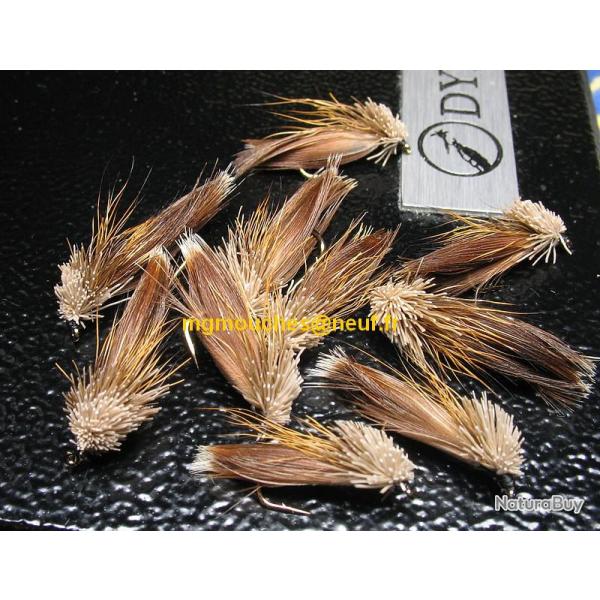 PECHE MOUCHE - 3 SEDGES CANARD ET CHEVREUIL TAILLE 14