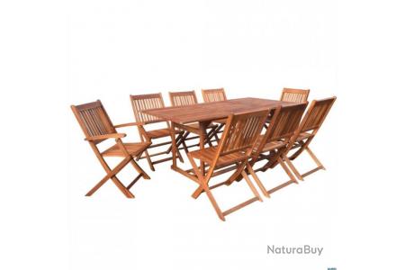 Mobilier De Jardin 9 Pcs Bois D Acacia Massif Mobilier 5857593