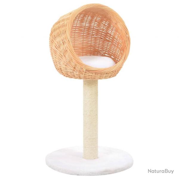Arbre  chat griffoir grattoir niche jouet animaux peluch en sisal naturel bois de saule 3702281