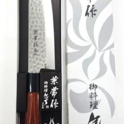 Couteau de Cuisine Kanetsune Santoku Lame Acier DSR-1K6 Manche Bois Made In Japan KC952