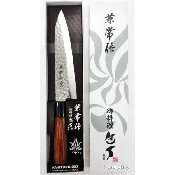 Couteau de Cuisine Kanetsune Gyuto Lame Acier DSR-1K6 Manche Bois Made In Japan KC951