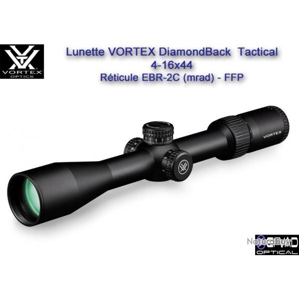 Lunette VORTEX DiamondBack Tactical 4-16x44  FFP - Rticule EBR-2C