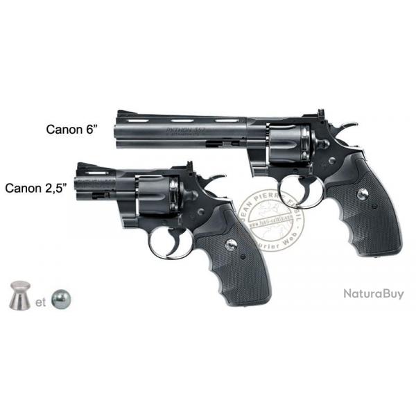 Revolver  plombs 4,5 mm BB CO2 UMAREX - COLT Python - Noir (Inf.  3 Joules) 6"