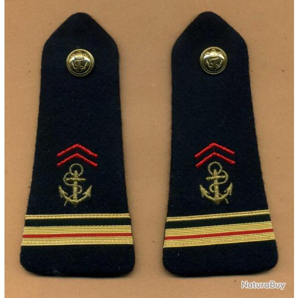Epaulettes Troupes de Marine avec boutons d'arme -  TDM  -  colo  - major