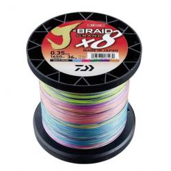 Tresse Daiwa J-Braid Grand X8 Multicolore - 1500 m - 28/100 - 26,5 kg