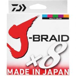 Tresse Daiwa J-Braid X8 Multicolore - 150 m 06/100 - 4,0 kg - 10/100 - 6 kg