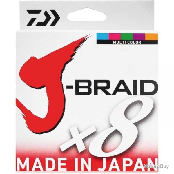Tresse Daiwa J-Braid X8 Multicolore - 150 m 06/100 - 4,0 kg - 13/100 - 8 kg