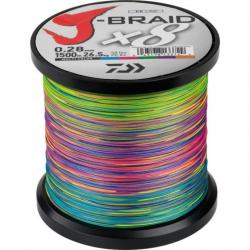 Tresse Daiwa J-Braid X8 Multicolore - 1500 m - 20/100 - 13 kg