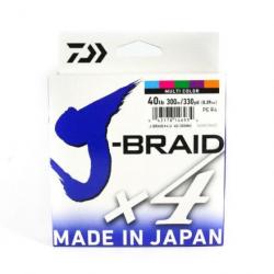 Tresse Daiwa J-Braid X4 Multicolore - 500 m - 17/100 - 8,4 kg