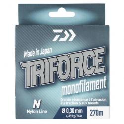 Nylon Daiwa Triforce Gris - 270 m 70/100 - 31,8 kg - 16/100 - 2,5 kg