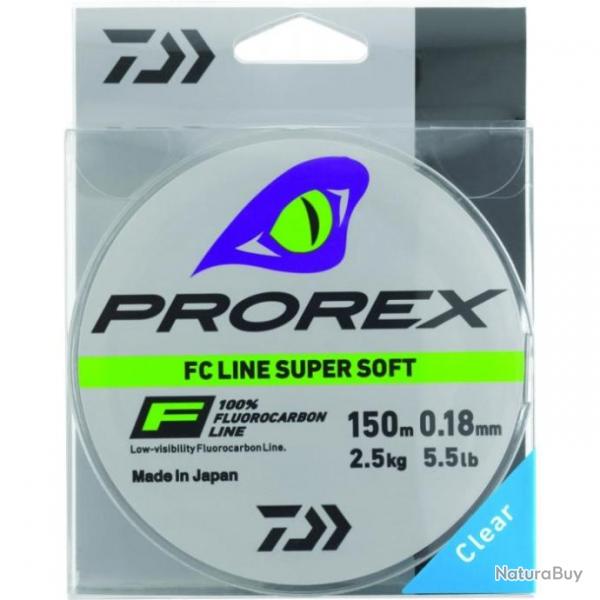 Fluorocarbone Daiwa Prorex FC Line super Soft - 150 m - 20/100 - 2,9 kg