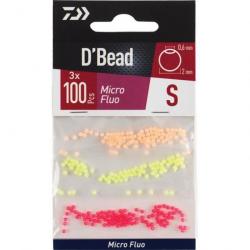 Perles Micro Beads Kit 3 couleurs Daiwa D'Bead - S / Orange - Rouge - Jaune