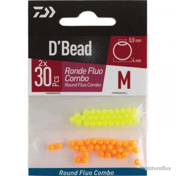 DP-24 ! Combo Perles rondes round Fluo Daiwa D'Bead S - S