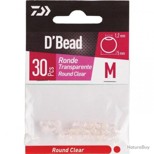 Perles rondes Daiwa D'Bead - M / Transparente / Uni