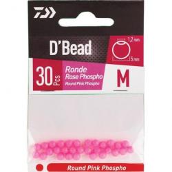 Perles rondes Daiwa D'Bead - L / Rose / Phospho