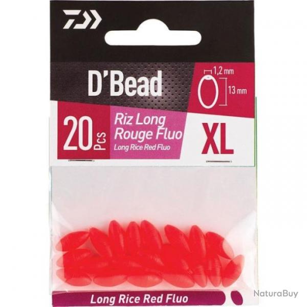 Perles riz Long DaiwaD'Bead - XL / Rouge / Fluo