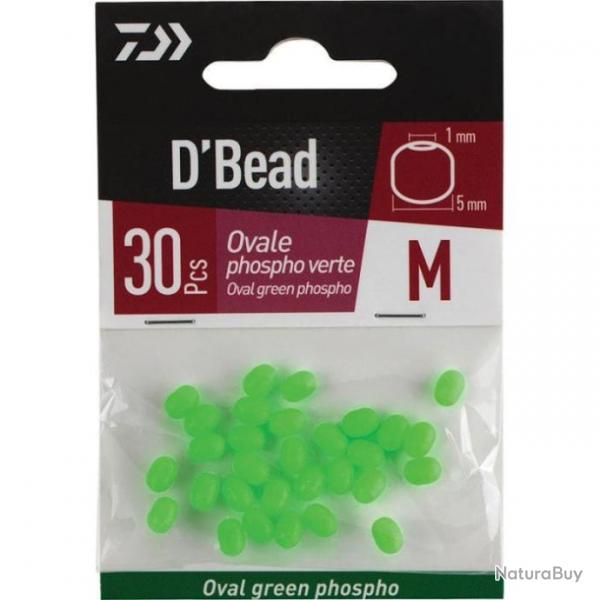 Perles Ovales Phosphoresentes Daiwa D'Bead - L / Vert