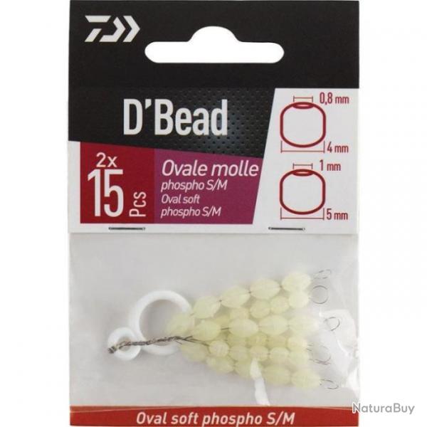 Kit De Perles Molles Daiwa D'Bead Ovales ou rondes - Phosho / Phosho / Ovales