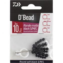 Kit De Perles Molles Daiwa D'Bead Ovales ou rondes Vert / Phosho / Ov - Noir / Uni / Rondes