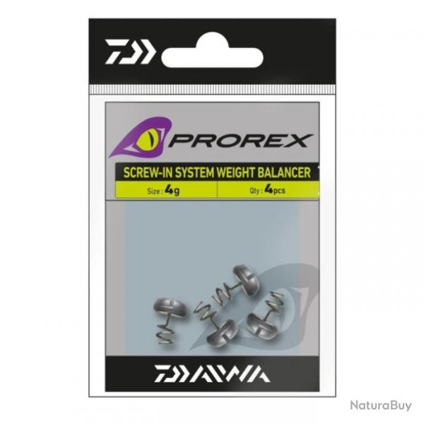 DP-24 ! Plomb  visser Daiwa Prorex Screw-in - Pack 4 g / Par 4 - 6 g / Par 4