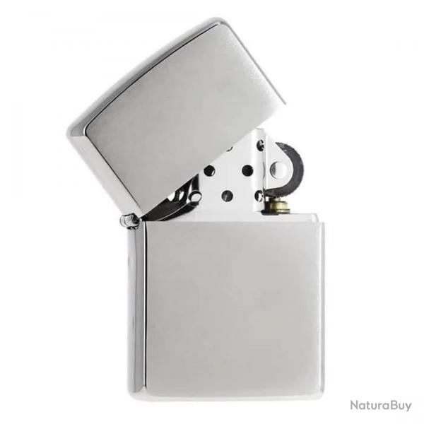 Pack complet Briquet Zippo Brushed avec mche essence coton et pierres