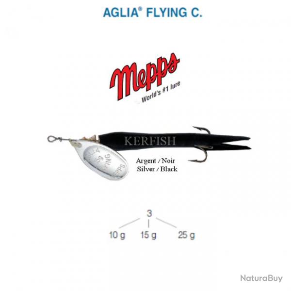 AGLIA FLYING C. MEPPS 10 g Noir Argent