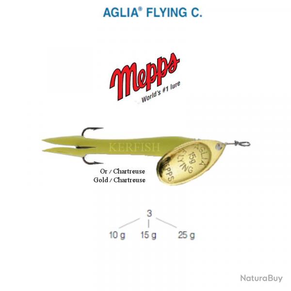 AGLIA FLYING C. MEPPS 10 g Chartreuse Or