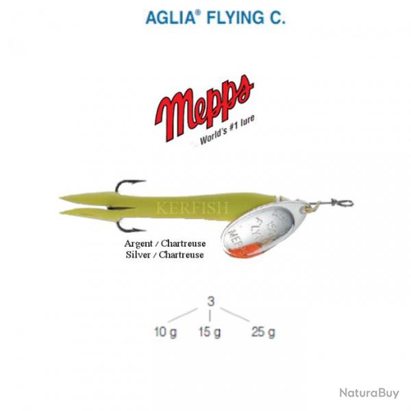AGLIA FLYING C. MEPPS 15 g Chartreuse Argent