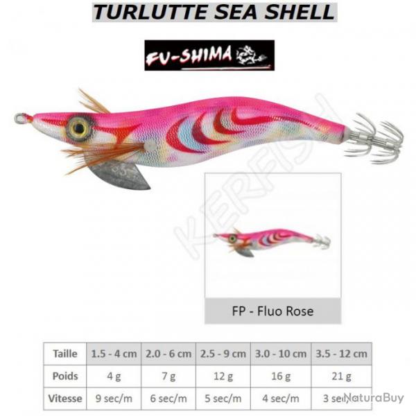TURLUTTE SEA SHELL FU-SHIMA Fluo Rose 1.5 - 4 cm