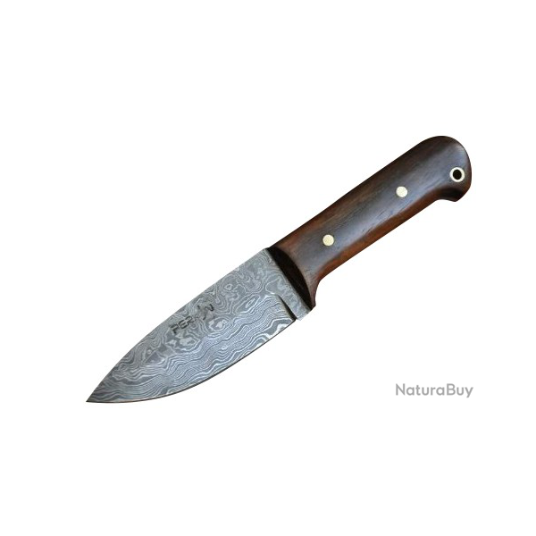 Couteau de chasse fait main personnalis Damas  avec gaine et affteur