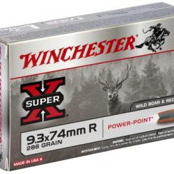 Munitions Winchester Power Point Cal.9.3x74R 286gr 18.5g par 60