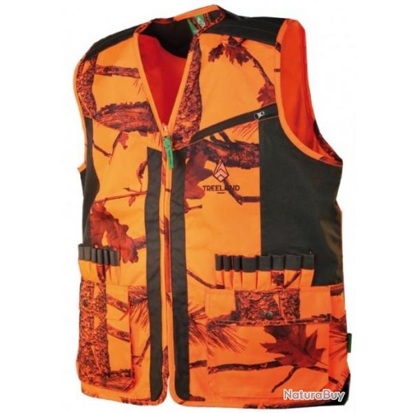 Gilet anti ronce camouflage orange TREELAND