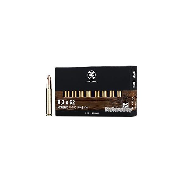 Munitions RWS 9,3x62 16g 247grains KS