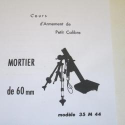 MANUEL SUR MORTIER  60   MM  35M44 - NOTICE PDF